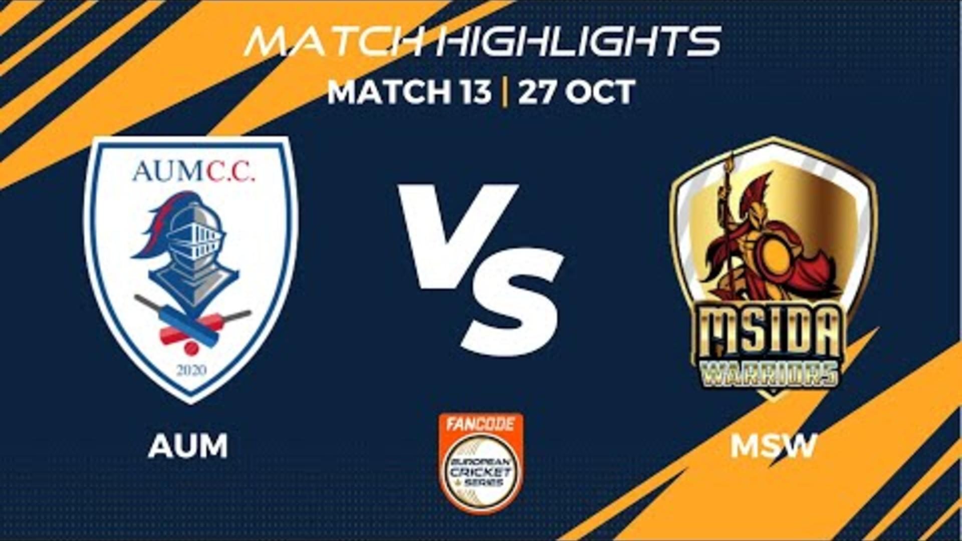 match-13-aum-vs-msw-highlights-fancode-ecs-malta-2022-day-4-ecs22639.Click to read full article.